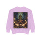 Mystic Candlelight Unisex Garment-Dyed Sweatshirt with Tarot Design
