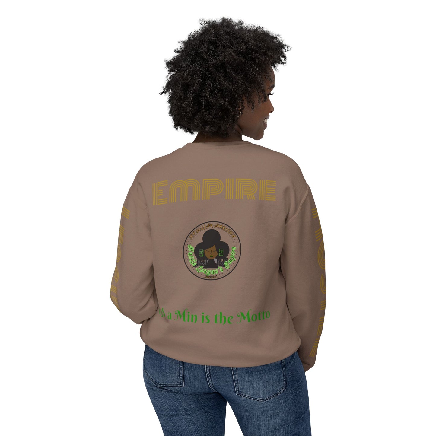 Sudadera unisex ligera con cuello redondo de HLE: de iniciar incendios a construir imperios