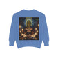 Mystic Candlelight Unisex Garment-Dyed Sweatshirt with Tarot Design