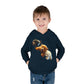 Cute Bear Toddler Hoodie - Cozy Fleece Pullover with 'Hustle' Design