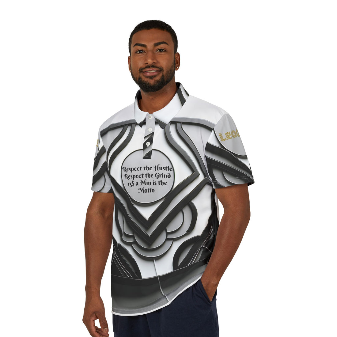 HLE Unisex Polo Shirt - 'Respect the Hustle'