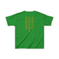Kids Heavy Cotton™ Tee - Heart Design & Hustle Empire Quote Tee for Young Trendsetters
