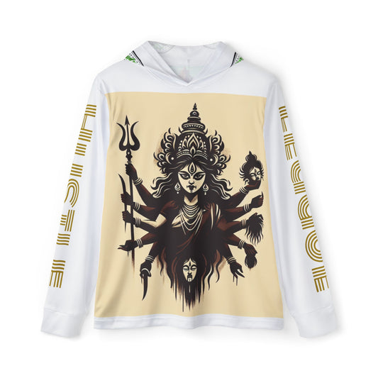 HLE Men's Sports Warmup Hoodie with Goddess Design - Perfect for Athletes and Spiritual Seekers