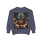 Mystic Candlelight Unisex Garment-Dyed Sweatshirt with Tarot Design