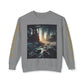 Unisex Lightweight Crewneck Sweatshirt - 'Empire Hustle' Urban Art Design