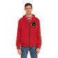 Dark Red Full-Zip Hoodie for Men