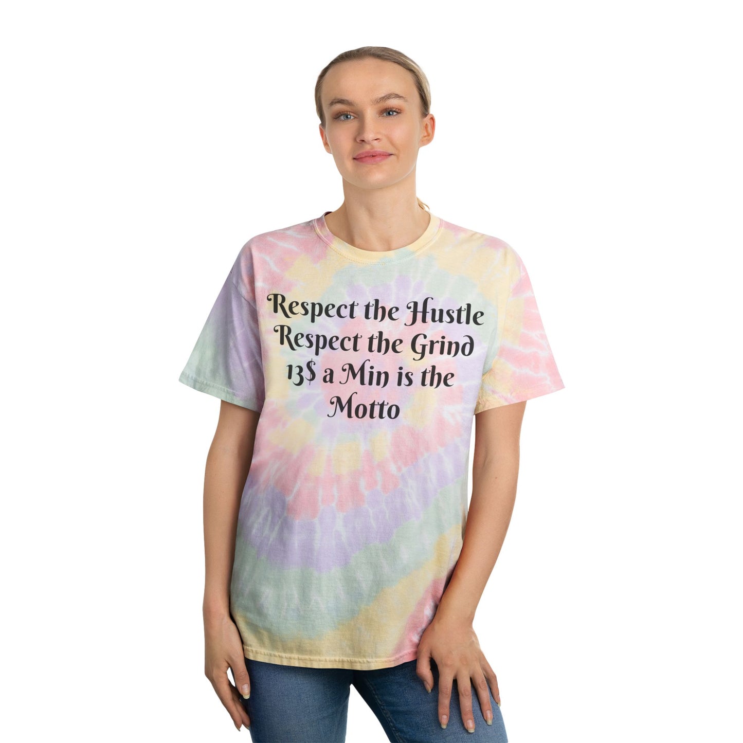 Camiseta teñida colorida: camiseta inspiradora "Respeta el esfuerzo" para emprendedores