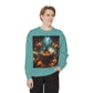 Mystic Candlelight Unisex Garment-Dyed Sweatshirt with Tarot Design