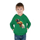 Cute Bear Toddler Hoodie - Cozy Fleece Pullover with 'Hustle' Design
