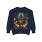 Mystic Candlelight Unisex Garment-Dyed Sweatshirt with Tarot Design