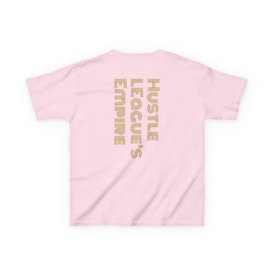 Pink HLE Girl Kids Heavy Cotton Tee