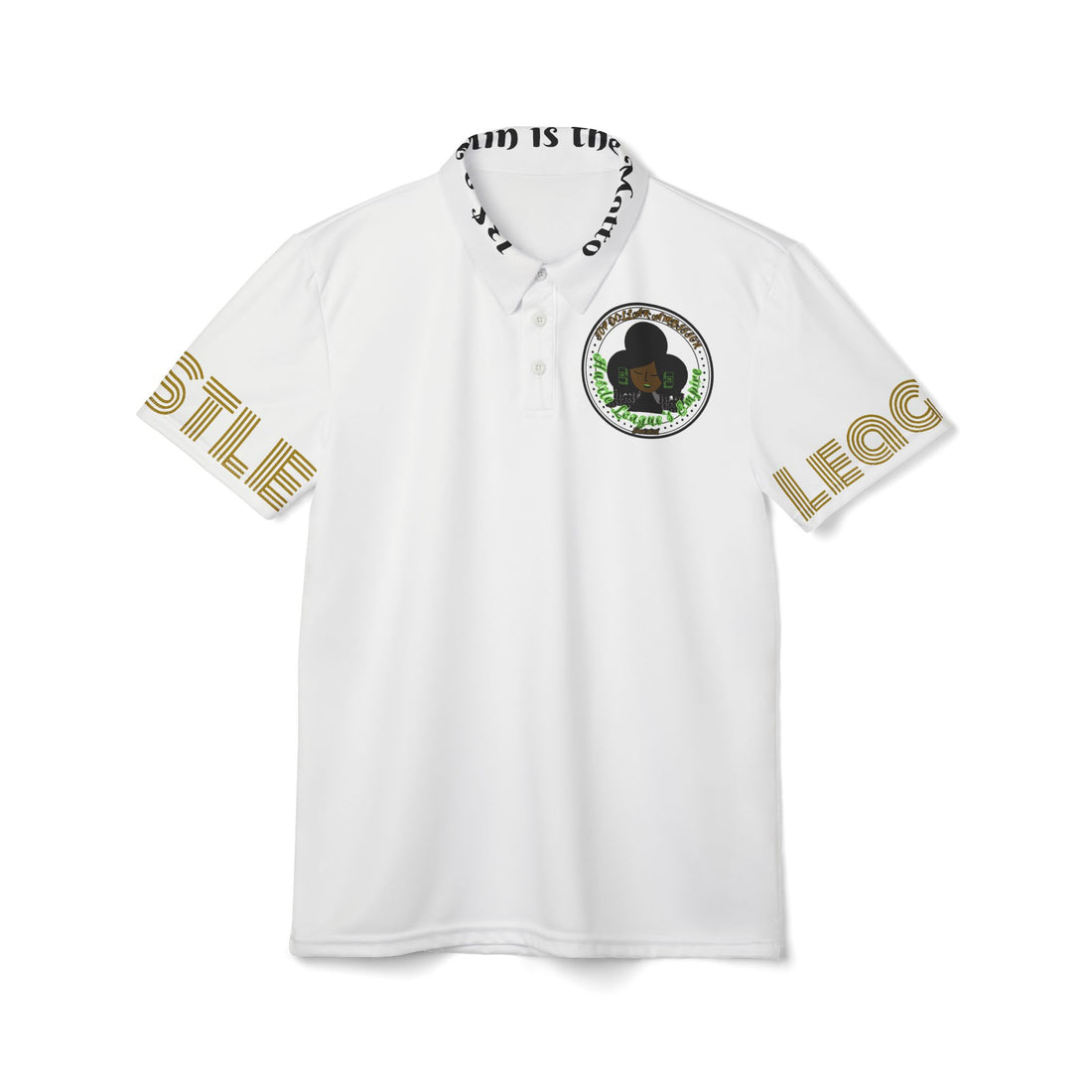HLE Unisex Polo Shirt - 'Hustle' Graphic Design
