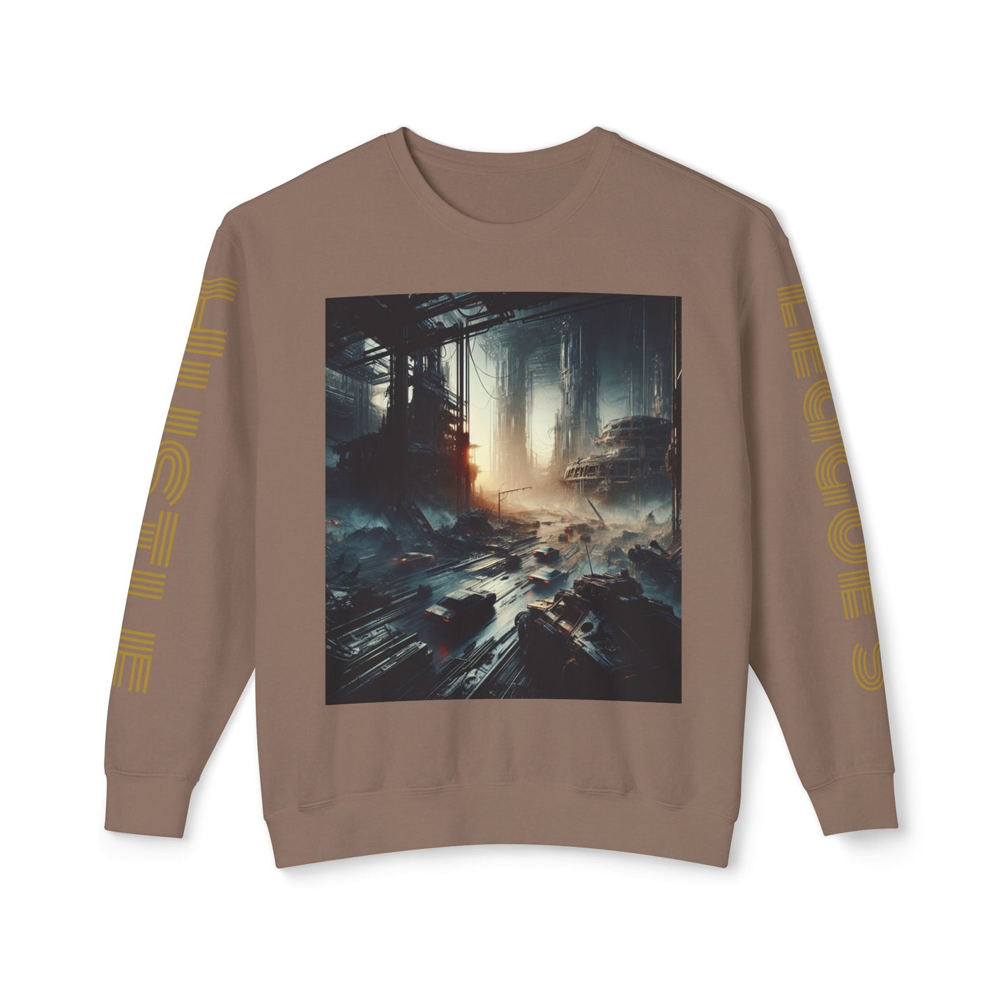 Unisex Lightweight Crewneck Sweatshirt - 'Empire Hustle' Urban Art Design