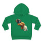 Cute Bear Toddler Hoodie - Cozy Fleece Pullover with 'Hustle' Design