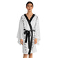 White HLE Long Sleeve Kimono Robe - Hustlers Cherish Them - Respect the Hustle - Perfect for Relaxation and Self-Care