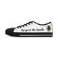 White/Gray Women Low Top Sneakers - &Respect the Hustle Design