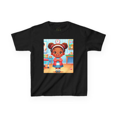 Pink HLE Girl Kids Heavy Cotton Tee