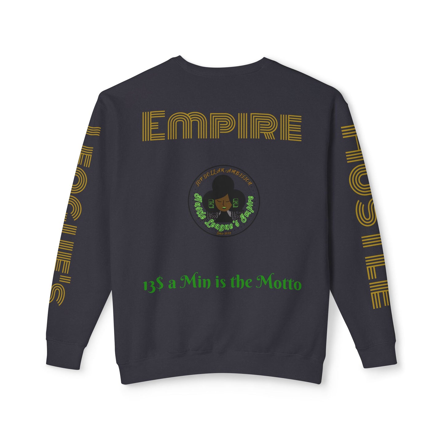 Sudadera unisex ligera con cuello redondo de HLE: de iniciar incendios a construir imperios