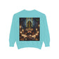 Mystic Candlelight Unisex Garment-Dyed Sweatshirt with Tarot Design