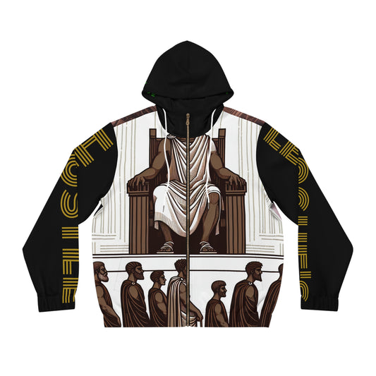 Men's HLE Full-Zip Hoodie - Regal Empire Design with Inspirational Quotes