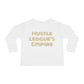 Camiseta de manga larga para niños pequeños: "El futuro está aquí" y "El imperio de la Hustle League"