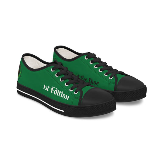Green HLE Women Low Top Sneakers - &Respect the Hustle Design