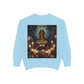 Mystic Candlelight Unisex Garment-Dyed Sweatshirt with Tarot Design