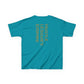 Kids Heavy Cotton™ Tee - Heart Design & Hustle Empire Quote Tee for Young Trendsetters