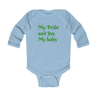 Cute Infant Long Sleeve Bodysuit - 'My Pride and Joy' & 'Hustle League's Empire' Designs