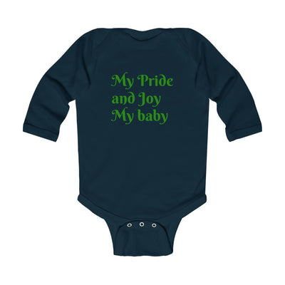 Cute Infant Long Sleeve Bodysuit - 'My Pride and Joy' & 'Hustle League's Empire' Designs