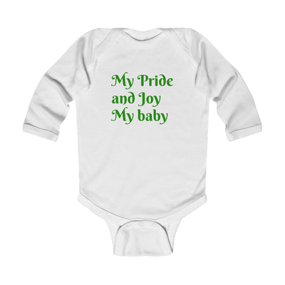 Cute Infant Long Sleeve Bodysuit - 'My Pride and Joy' & 'Hustle League's Empire' Designs