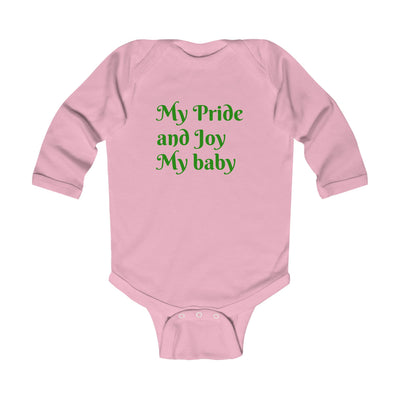 Cute Infant Long Sleeve Bodysuit - 'My Pride and Joy' & 'Hustle League's Empire' Designs