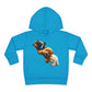 Cute Bear Toddler Hoodie - Cozy Fleece Pullover with 'Hustle' Design