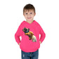 Cute Bear Toddler Hoodie - Cozy Fleece Pullover with 'Hustle' Design