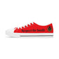 Red HLE Women Low Top Sneakers - &Respect the Hustle Design