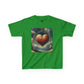 Kids Heavy Cotton™ Tee - Heart Design & Hustle Empire Quote Tee for Young Trendsetters