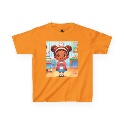 Pink HLE Girl Kids Heavy Cotton Tee