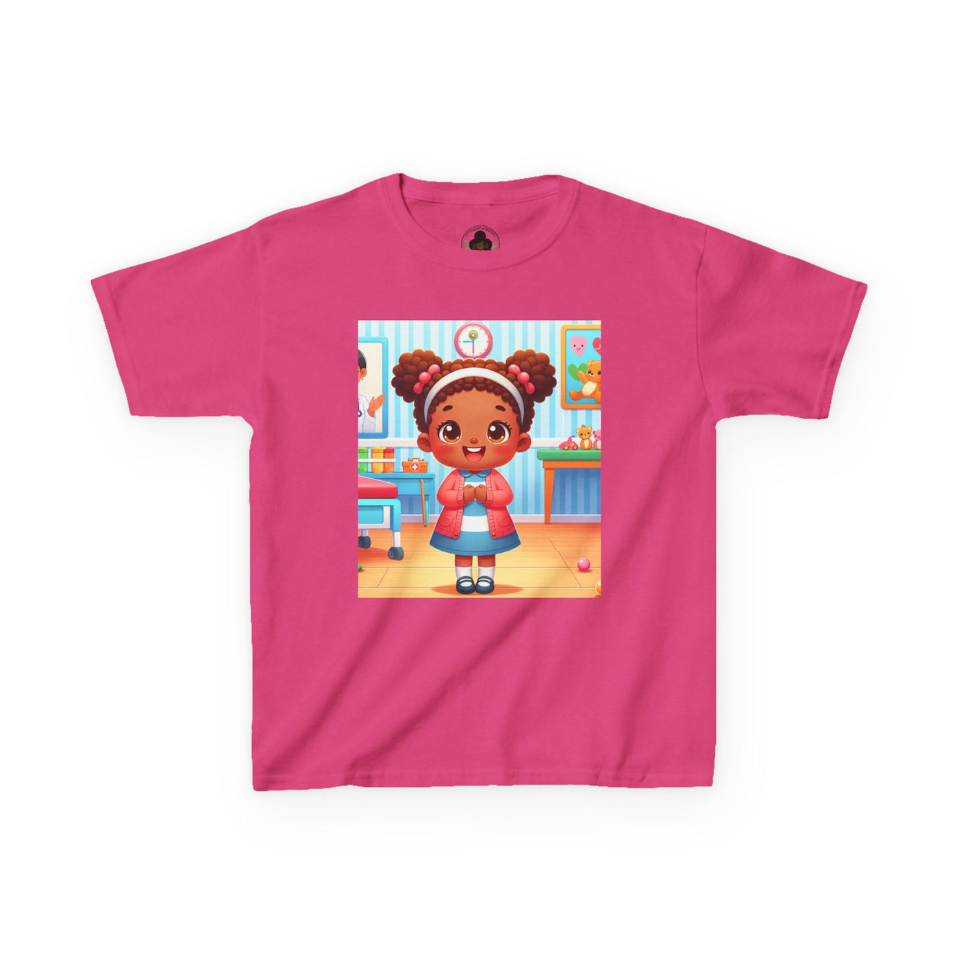 Pink HLE Girl Kids Heavy Cotton Tee