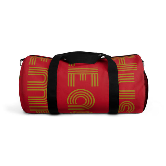 Red HLE Black Duffel Bag- Perfect for Travel and Gym