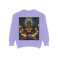 Mystic Candlelight Unisex Garment-Dyed Sweatshirt with Tarot Design