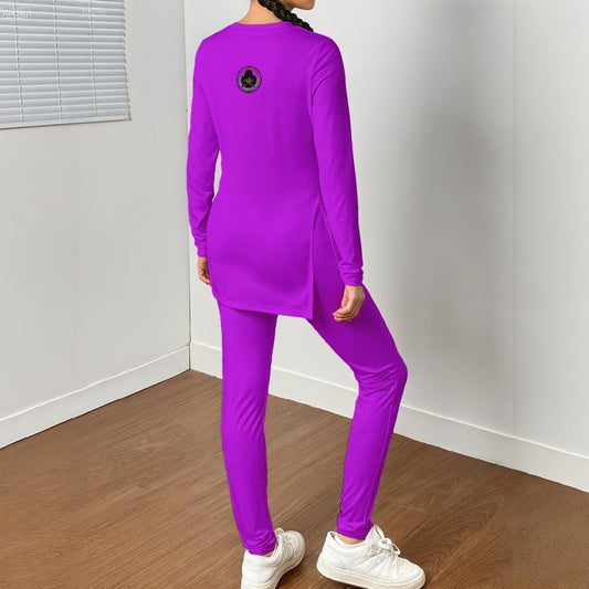 Women's Side Split T-shirt Set