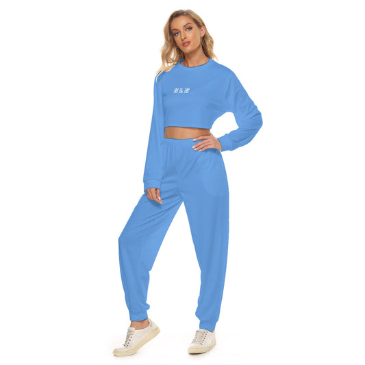 Women's Crop Sweatshirt Suit