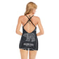 HLE Women's Backless Romper With Black Straps