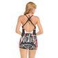 HLE Women's Backless Romper With Black Straps