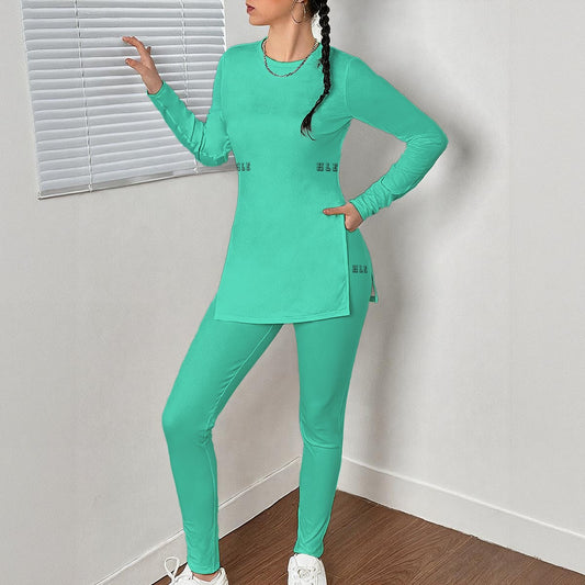 Women's Side Split T-shirt Set