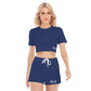 Women's O-neck T-shirt Shorts Suit