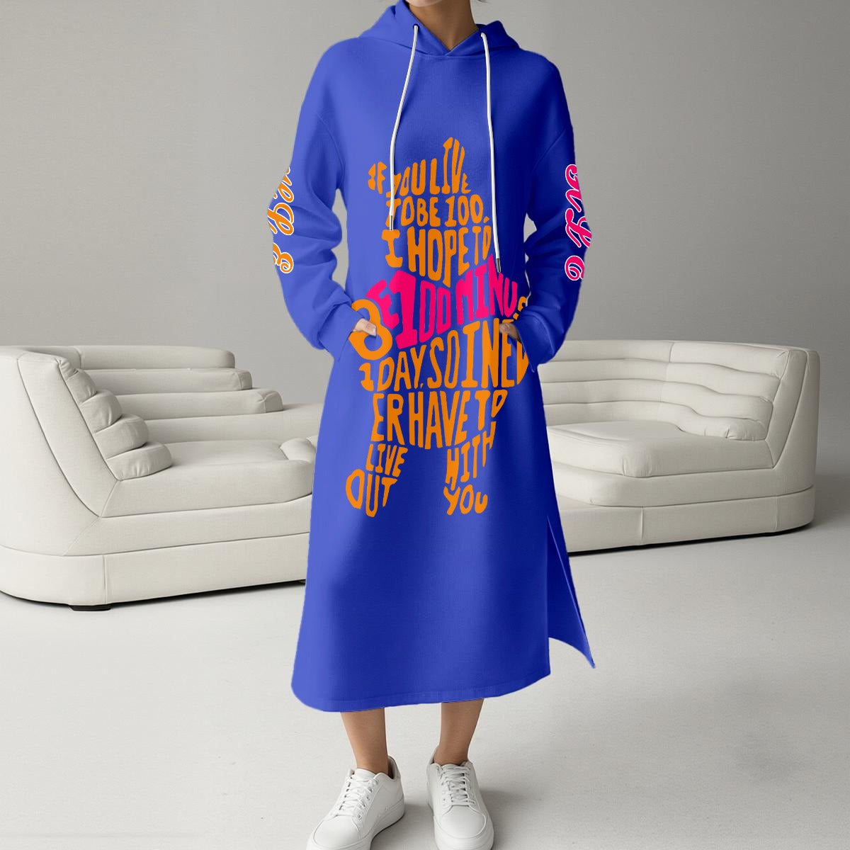 Women's Fleece-Lined Hoodie Dress