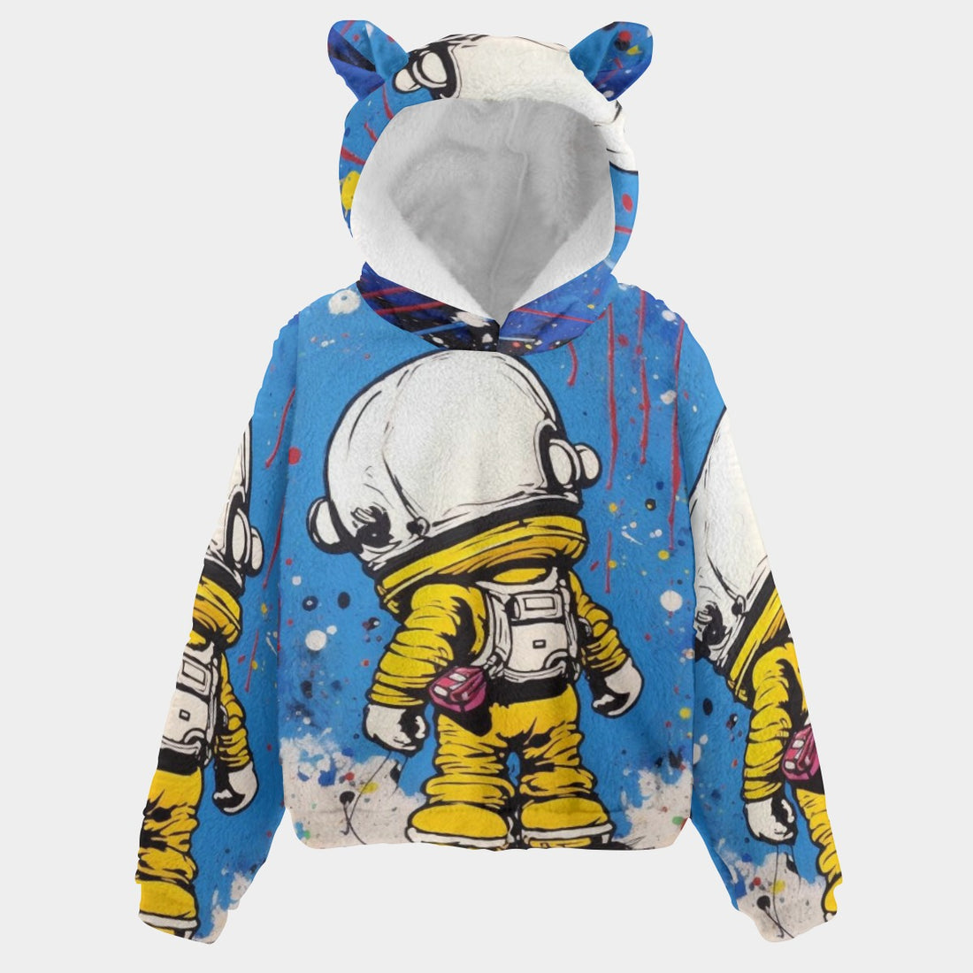 Sudadera infantil de forro polar Borg con orejas