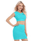 Women's Collarless V Collar Vest Skirt Suit