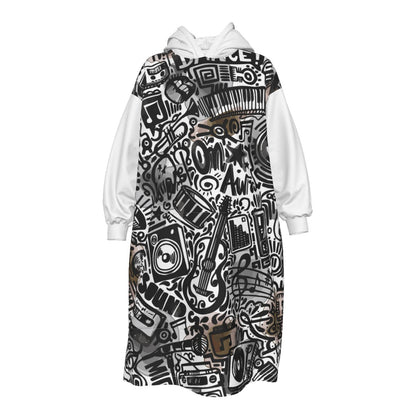 Kid's Sherpa Fleece Mid-Length Hoodie Blanket